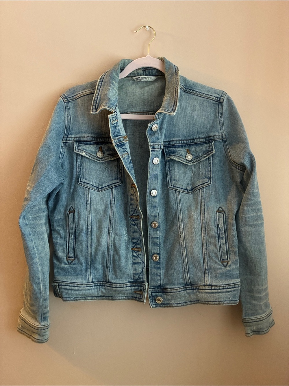Light Wash Denim Shirt Jacket - Zara Women’s Jean Jacket